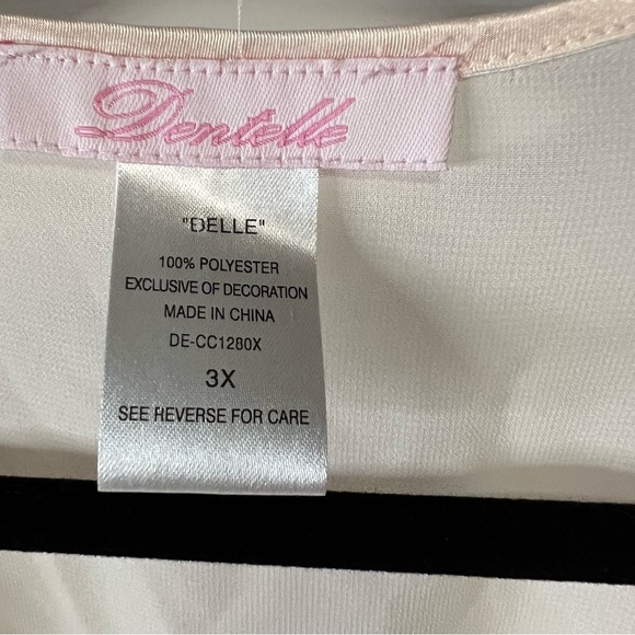 Dentelle “Belle” Sheer Embroidered Long Robe 3X - Picture 6 of 7